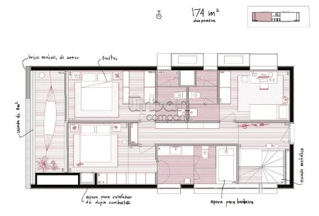 Cobertura com 174m², 3 quartos, 2 suítes, 2 vagas, no bairro Rio Branco em Porto Alegre