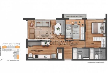 Apartamento com 49m², 2 quartos, 1 suíte, 1 vaga, no bairro Rio Branco em Porto Alegre