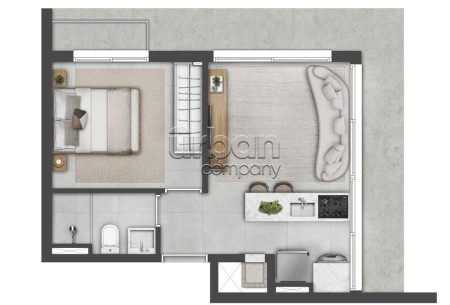 Apartamento com 35m², 1 quarto, 1 vaga, no bairro Auxiliadora em Porto Alegre