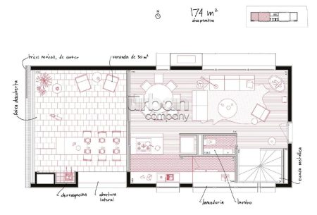 Cobertura com 174m², 3 quartos, 2 suítes, 2 vagas, no bairro Rio Branco em Porto Alegre