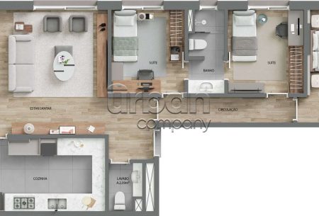 Apartamento Garden com 126m², 2 quartos, 2 suítes, 2 vagas, no bairro Moinhos de Vento em Porto Alegre