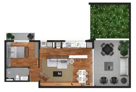 Apartamento Garden com 104m², 1 quarto, 1 suíte, 1 vaga, no bairro Auxiliadora em Porto Alegre