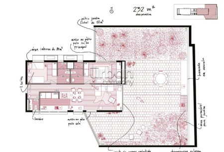 Apartamento Garden com 232m², 2 quartos, 2 suítes, 2 vagas, no bairro Rio Branco em Porto Alegre