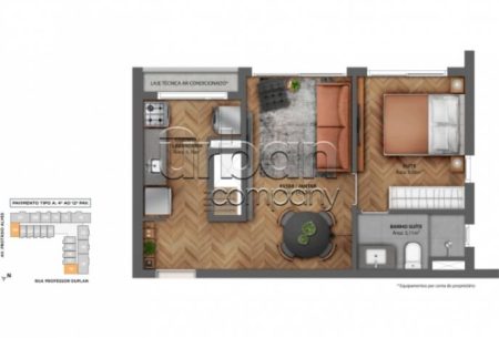 Apartamento com 39m², 1 quarto, 1 vaga, no bairro Rio Branco em Porto Alegre