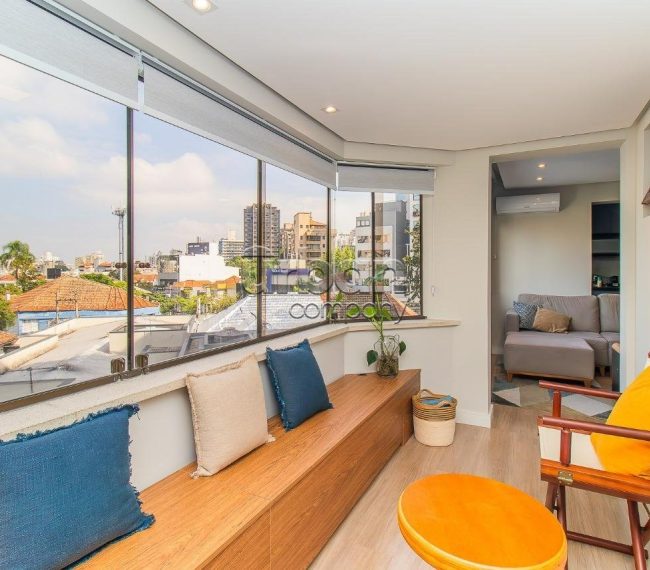 Apartamento com 58m², 1 quarto, 1 vaga, no bairro Rio Branco em Porto Alegre