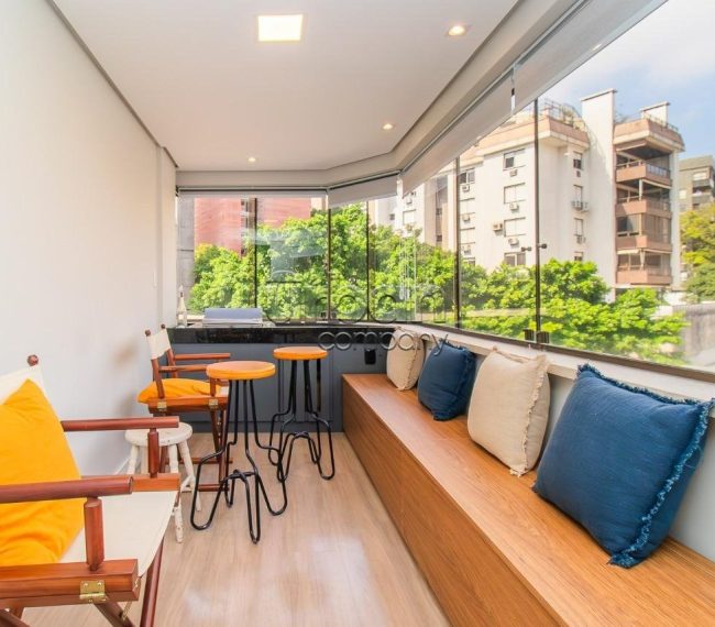 Apartamento com 58m², 1 quarto, 1 vaga, no bairro Rio Branco em Porto Alegre