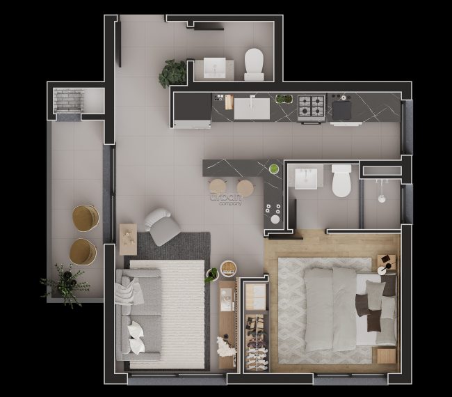 Apartamento com 42m², 1 quarto, 1 suíte, 1 vaga, no bairro Petrópolis em Porto Alegre