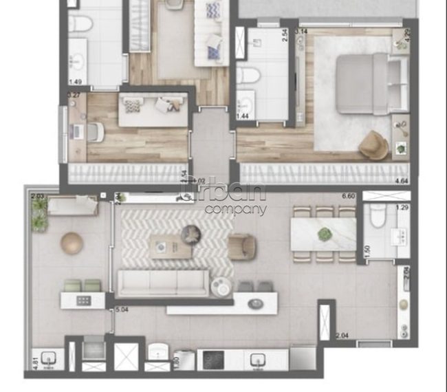 Apartamento com 119m², 3 quartos, 3 suítes, 2 vagas, no bairro Higienópolis em Porto Alegre