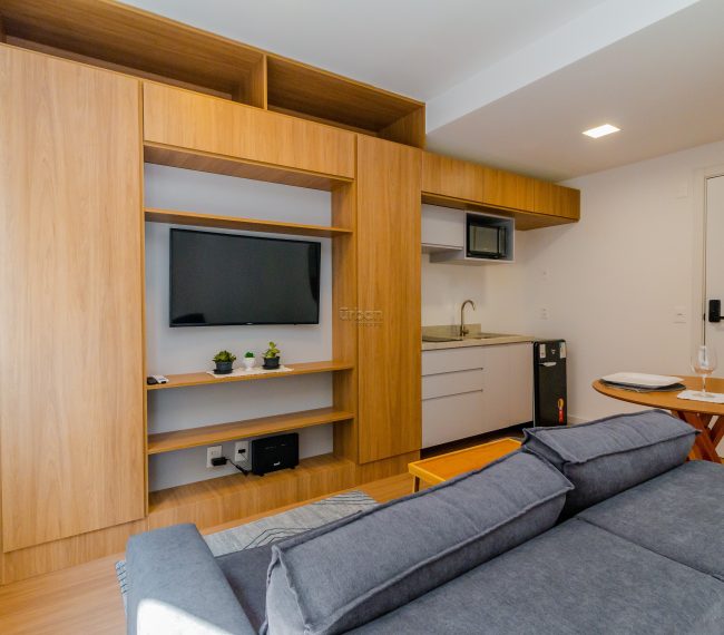 Apartamento com 28m², 1 quarto, 1 vaga, no bairro Cidade Baixa em Porto Alegre