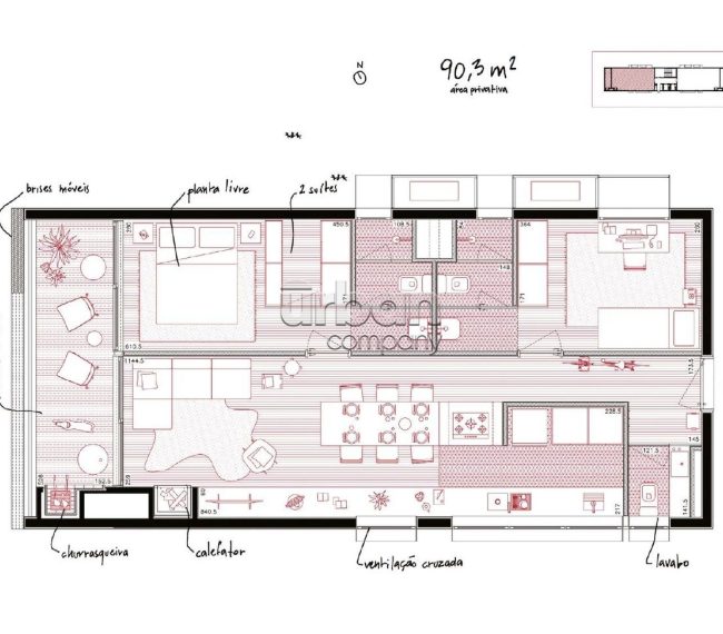 Apartamento com 90m², 2 quartos, 2 suítes, 2 vagas, no bairro Rio Branco em Porto Alegre