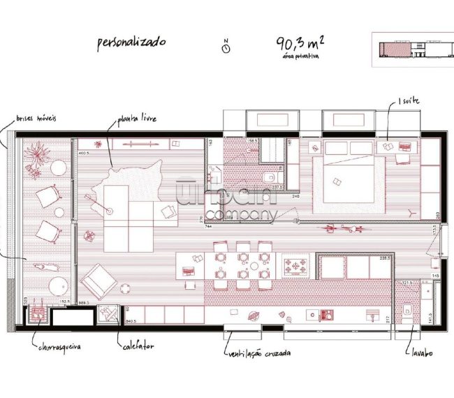 Apartamento com 90m², 2 quartos, 2 suítes, 2 vagas, no bairro Rio Branco em Porto Alegre