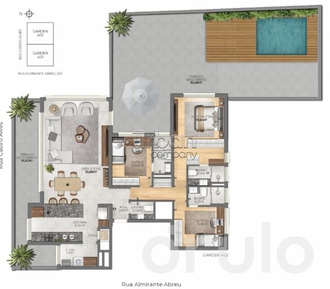 Apartamento Garden com 199m², 3 quartos, 3 suítes, 3 vagas, no bairro Moinhos de Vento em Porto Alegre