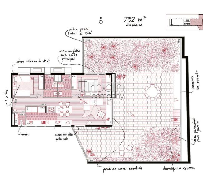 Apartamento Garden com 232m², 2 quartos, 2 suítes, 2 vagas, no bairro Rio Branco em Porto Alegre